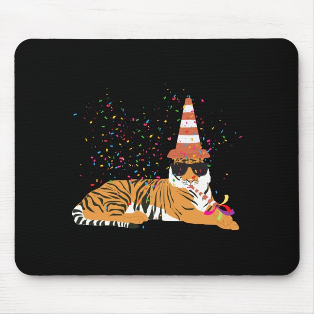 Tapis De Souris Tiger Partying Animals Having A Party  (Devant)