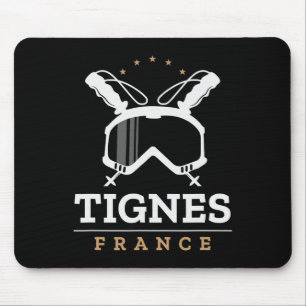 Tapis De Souris Tignes France Station de ski Ski Vintage Snowboard