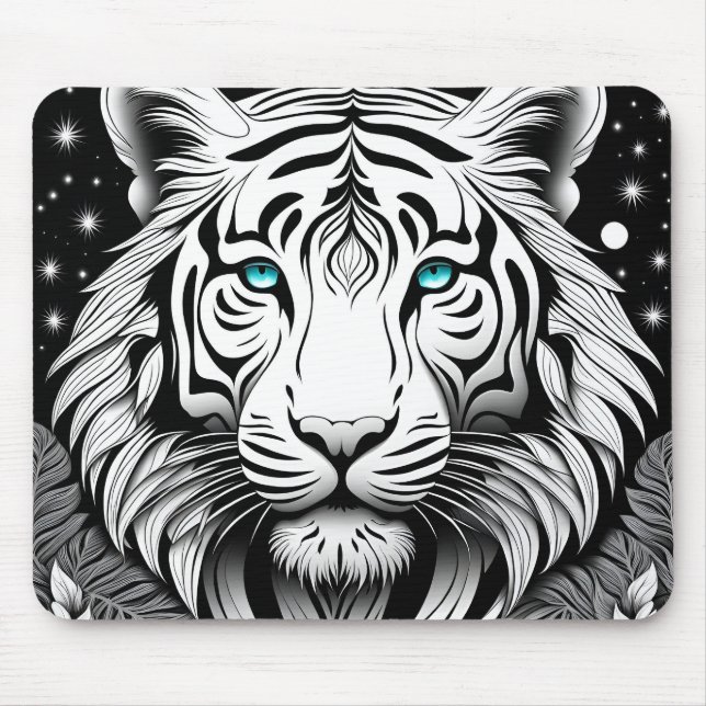 Tapis De Souris Tigre blanc (Devant)