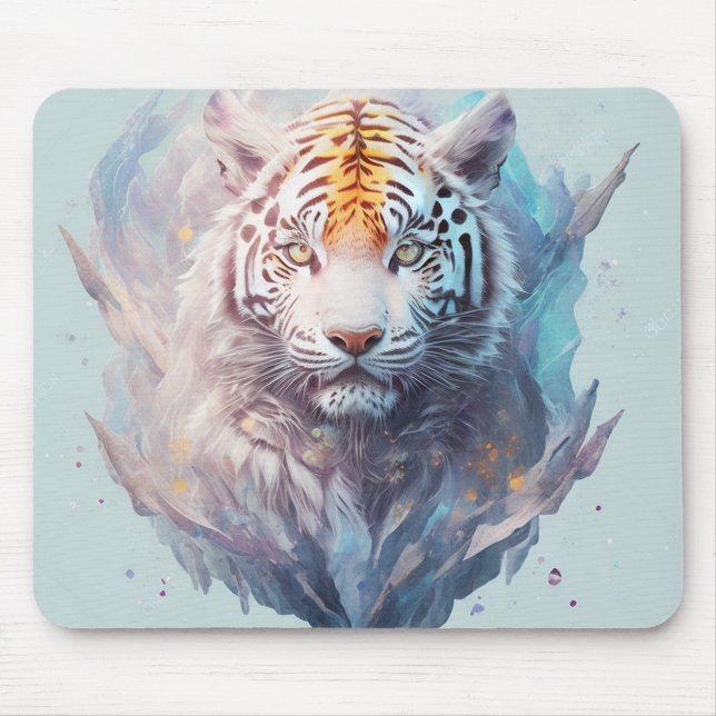Tapis De Souris "Tigre blanc" (Devant)