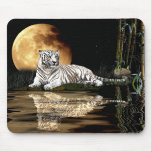 Tapis De Souris TIGRE BLANC Espèces en voie de disparition Mousepa