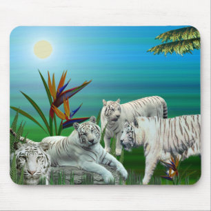 Tapis De Souris Tigre blanc Mousepad03