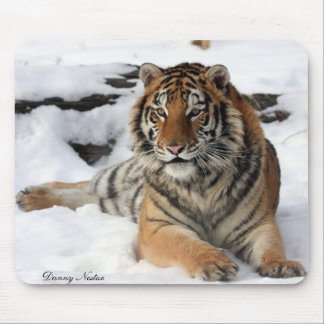 Tapis De Souris Tigre dans la neige