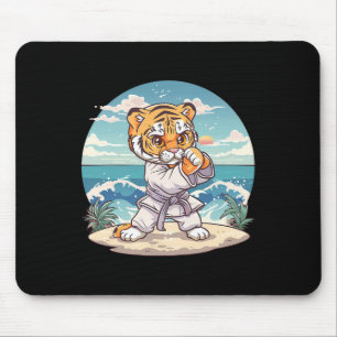 Tapis De Souris Tigre mignon de karaté Kickboxing Taekwondo Jiu-ji
