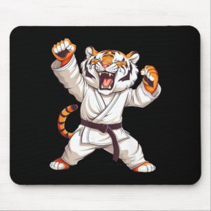 Tapis De Souris Tigre mignon de karaté Taekwondo Jiu-Jitsu amoureu