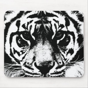 Tapis De Souris Tigre noir et blanc