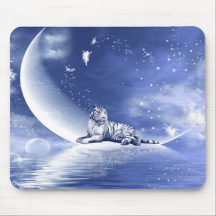 Tapis De Souris Tigre sur la lune
