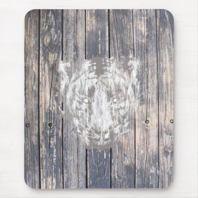 Tapis De Souris Tigre urbain blanc (Devant)