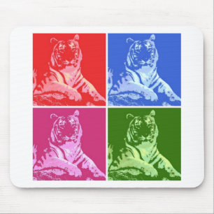 Tapis De Souris Tigres colorés