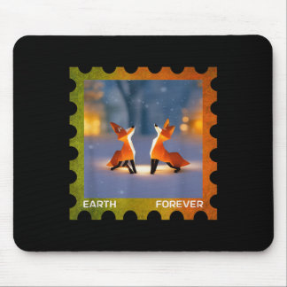 Tapis De Souris Timbre de protection de l'environnement Earth Fore