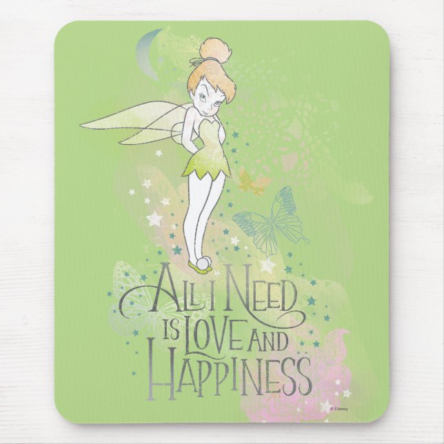 Tapis De Souris Tinker Bell Amour Et Bonheur (Devant)
