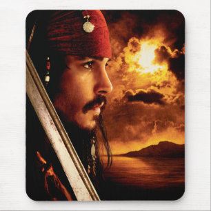 Tapis De Souris Tir de face latéral Jack Sparrow
