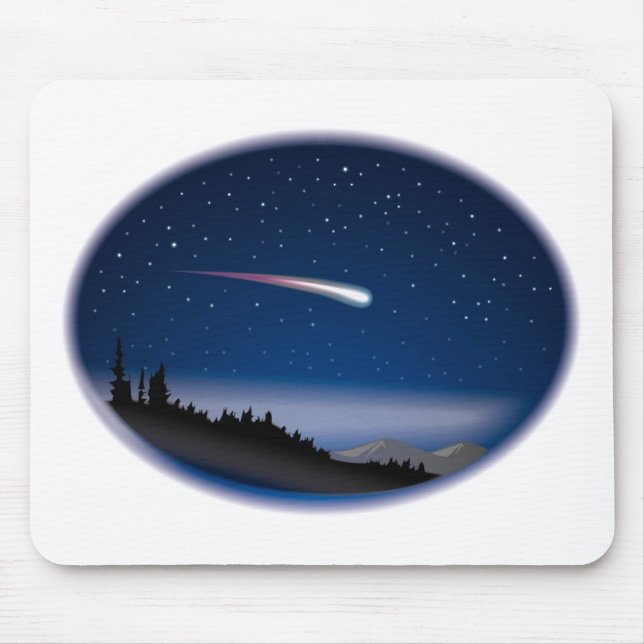 Tapis De Souris Tir une étoile sur le paysage nocturne (Devant)