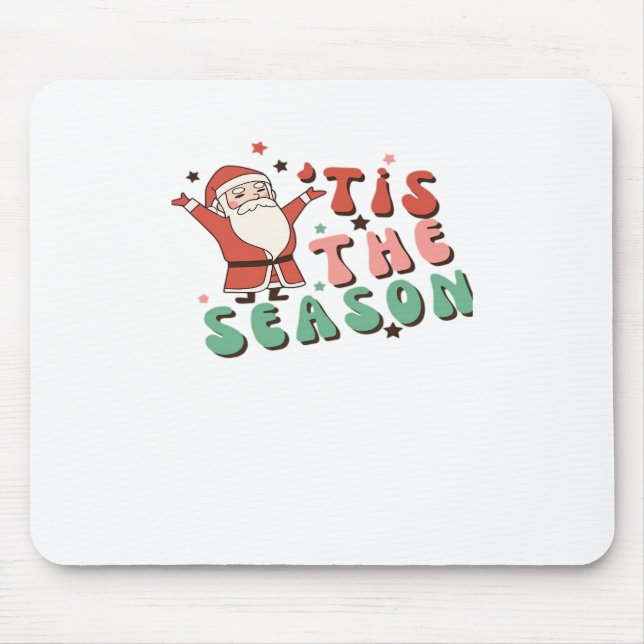 Tapis De Souris Tis The Season Retro Christmas Santa (Devant)
