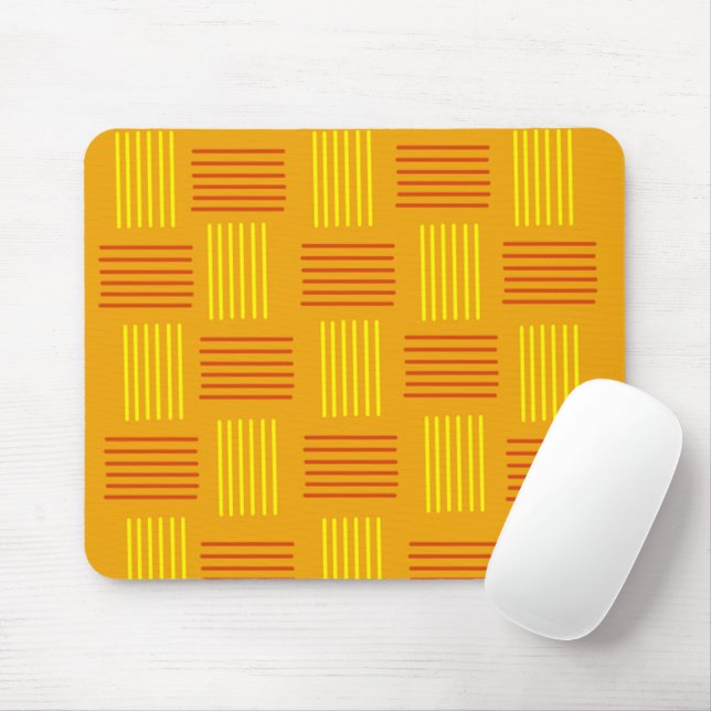 Tapis De Souris Tissage moderne du milieu du siècle (Avec souris)