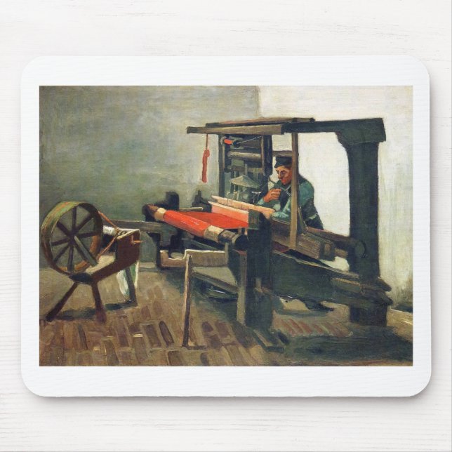 Tapis De Souris Tisserand faisant face à gauche - à Vincent van (Devant)
