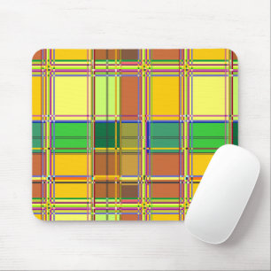 Tapis De Souris Tissu Coloré Madras Tartan des Caraïbes