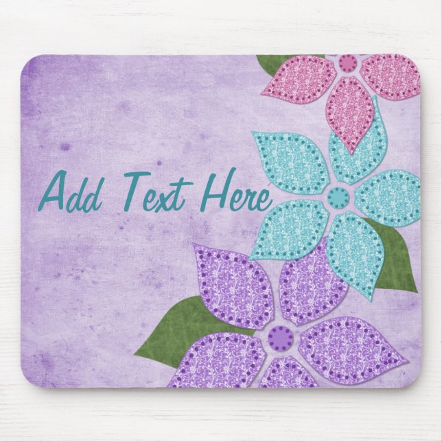 Tapis De Souris Tissu floral Mousepad (Devant)