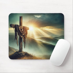Tapis De Souris Tissu taché sur une croix robuste