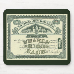 Tapis De Souris Titre de capital social ancien Finance d'entrepris