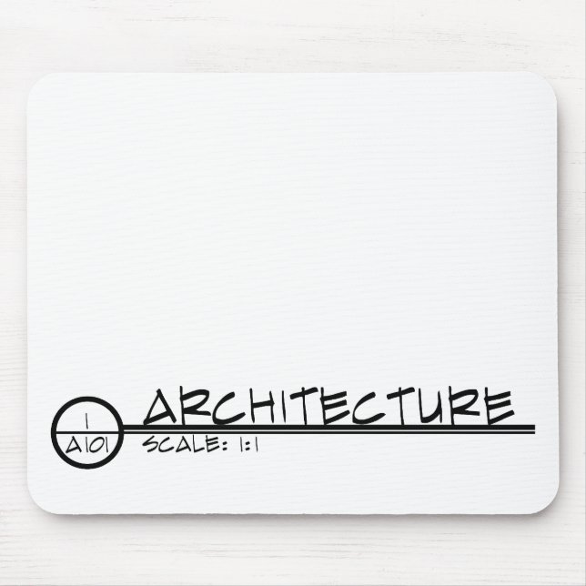 Tapis De Souris Titre Mousepad de dessin d'architecture (foncé) (Devant)