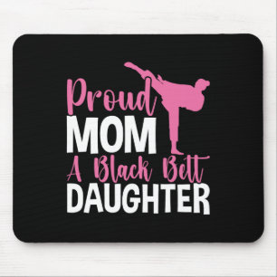 Tapis De Souris Tkd Karate Judo Fier Maman D'Une Fille De Ceinture