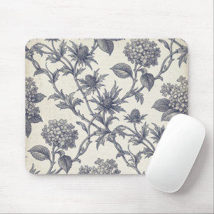 Tapis De Souris Toile Botanique   Hortensia et Chardon-Marie