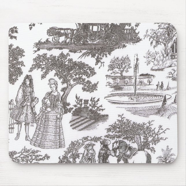 Tapis De Souris Toile victorien chic vintage Mousepad (Devant)
