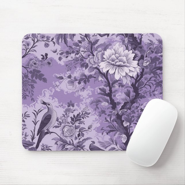 Tapis De Souris Toile violet vintage (Avec souris)