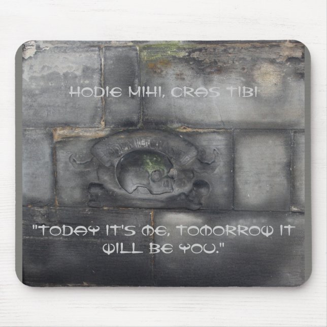 Tapis De Souris Tombstone du Moyen Âge avec le latin (Devant)