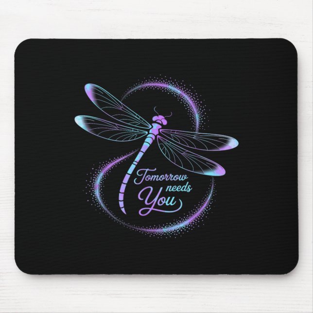 Tapis De Souris Tomorrow Needs You Suicide Awareness Dragonfly  (Devant)