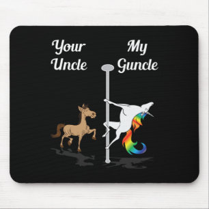 Tapis De Souris Ton oncle Mon oncle Toi Moi Danser Unicorne Rainbo