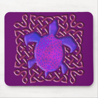 Tapis De Souris Tortue celtique de noeud Mousepad (pourpre)