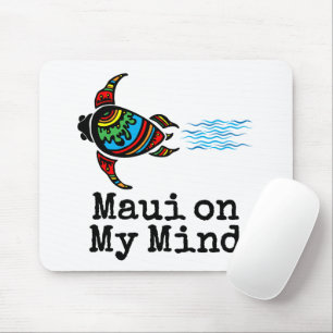 Tapis De Souris Tortue de mer nageant Maui dans mon esprit