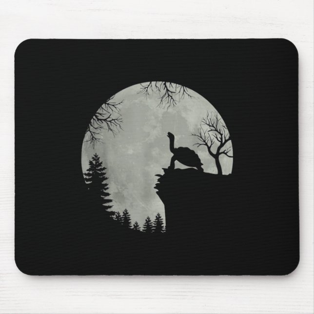 Tapis De Souris Tortue de mer verte Tortue de mer Howling Est Moon (Devant)
