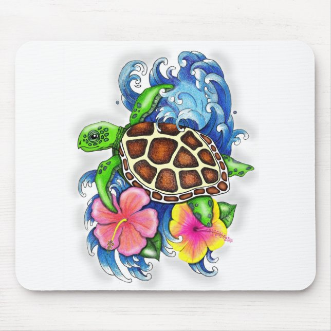 Tapis De Souris Tortues de mer tropicales (Devant)