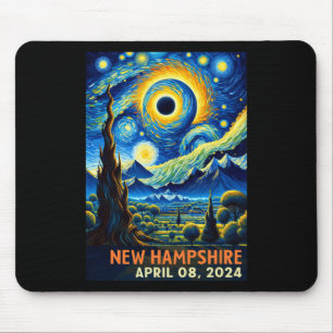 Tapis De Souris Total Solaire Eclipse 2024 New Hampshire Starry Ni