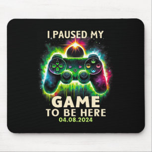 Tapis De Souris Total Solar Eclipse 2024 Gamer J'Ai Interrompu Mon