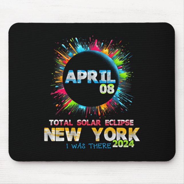 Tapis De Souris Total total couleur de l'éclipse solaire New York  (Devant)