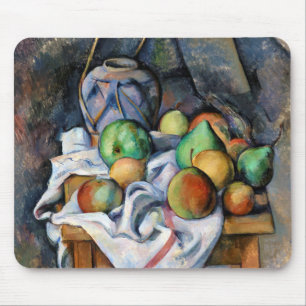 Tapis De Souris Toujours la vie avec les fruits, Paul Cezanne
