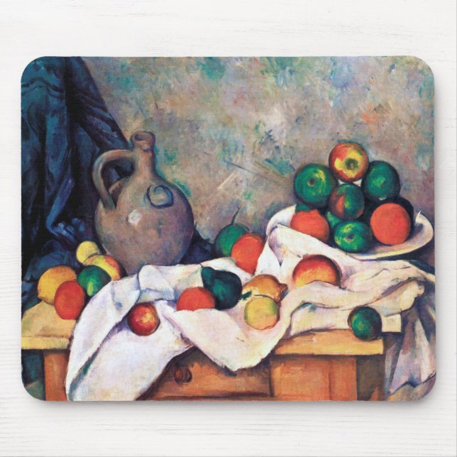Tapis De Souris Toujours la vie avec les fruits, Paul Cezanne (Devant)