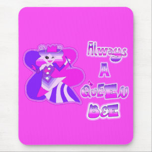 Tapis De Souris Toujours une reine abeille rose chaud