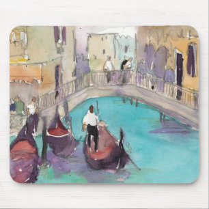 Tapis De Souris Tour de gondole de Venise d'aquarelle des