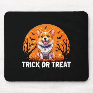 Tapis De Souris Tour de Traitement d'Halloween pour Femmes Chien C