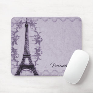 Tapis De Souris Tour Eiffel Lavande Mousepad