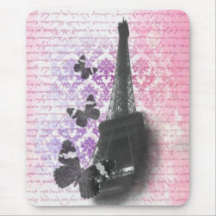 Tapis De Souris Tour Eiffel & papillons