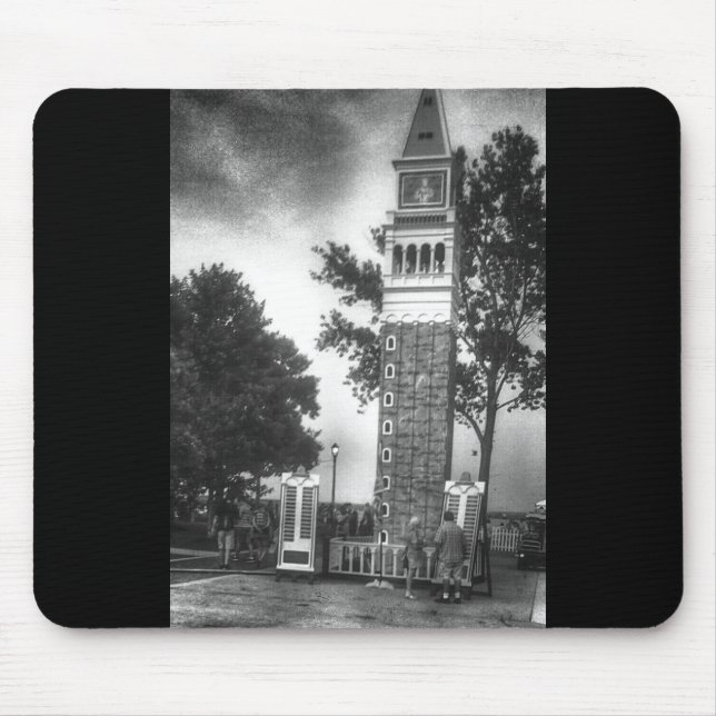 Tapis De Souris Tour Noir Et Blanc (Devant)