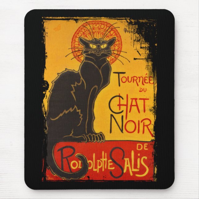 Tapis De Souris Tournee du Conversation Noir (Devant)