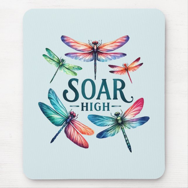 Tapis De Souris Tourner haut - libellule artistique (Devant)