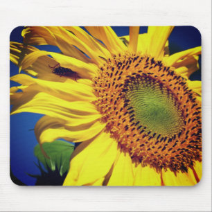 Tapis De Souris Tournesol Et Fleur Invitée